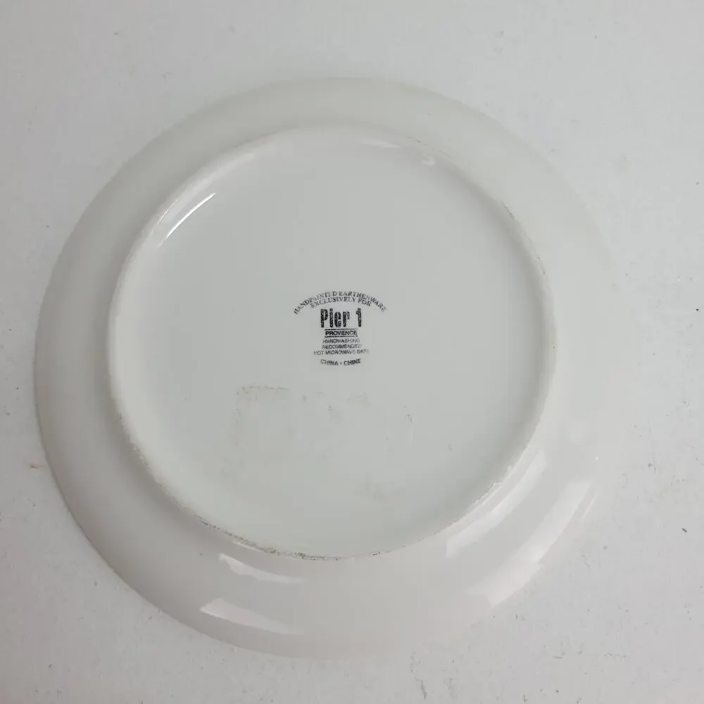 Pier 1 Provence Salad Plates Glazed Earthenware Pear Apple Orange Raspberry